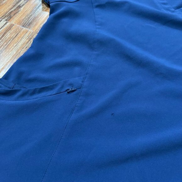 Wonder Wink Women's L / XL Scrub Top Shirts Navy Blue Burgundy / Maroon Large - Picture 7 of 7